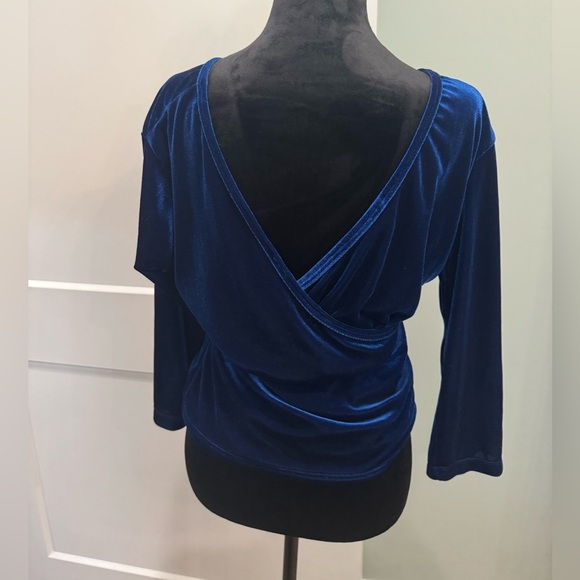 Soft surroundings Velvet Alyssa Knit Top blue - Picture 3 of 6
